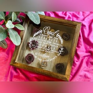 Grant me serenity flower box handmade